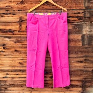 LILLY PULITZER | Bright Pink Wide Cropped Pants 12